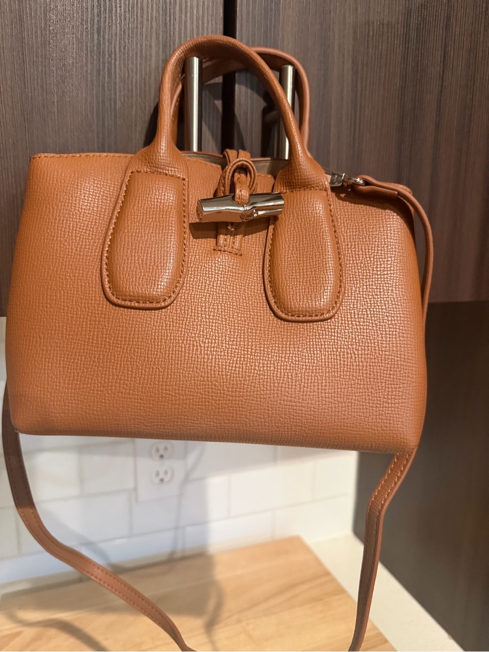 Longchamp Roseau leather handbag - Picture 7 of 10